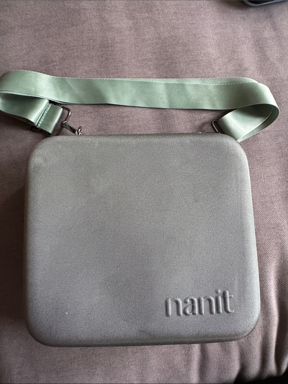 Nanit Carry Case in mint green with Strap